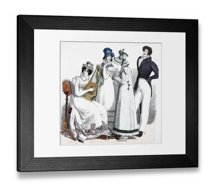 Framed Print : Folk traditional costume, clothing