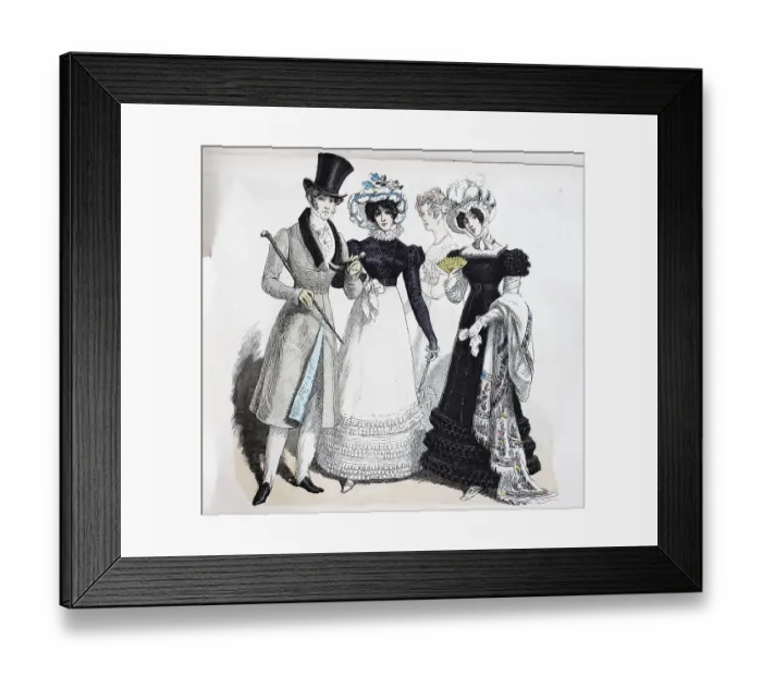 Framed Print : Folk traditional costume, clothing