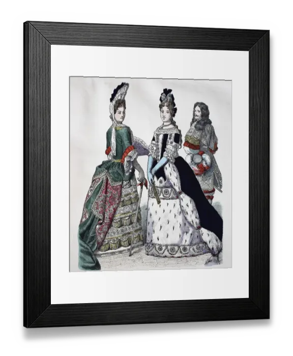 Framed Print : Folk traditional costume, clothing