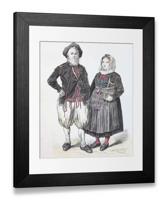 Framed Print : Folk traditional costume, clothing Framed Print : Folk traditional costume, clothing