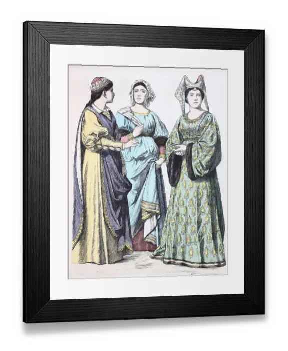 Framed Print : Popular traditional costume, clothing