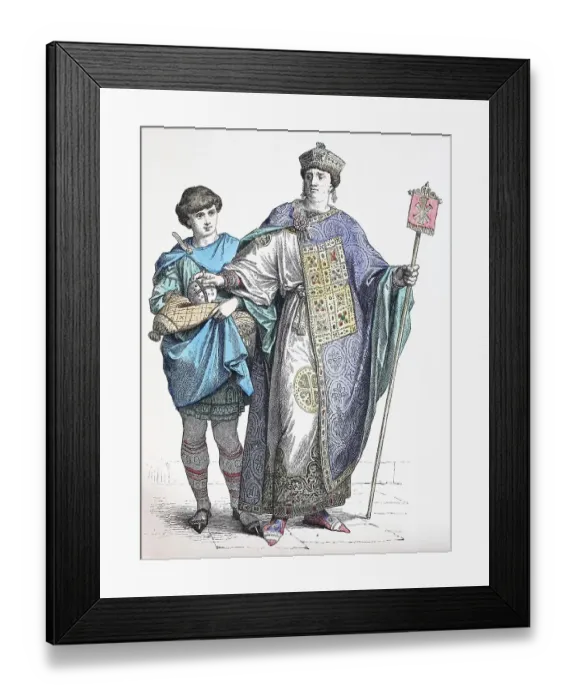 Framed Print : Folk traditional costume, Clothing Framed Print : Folk traditional costume, Clothing
