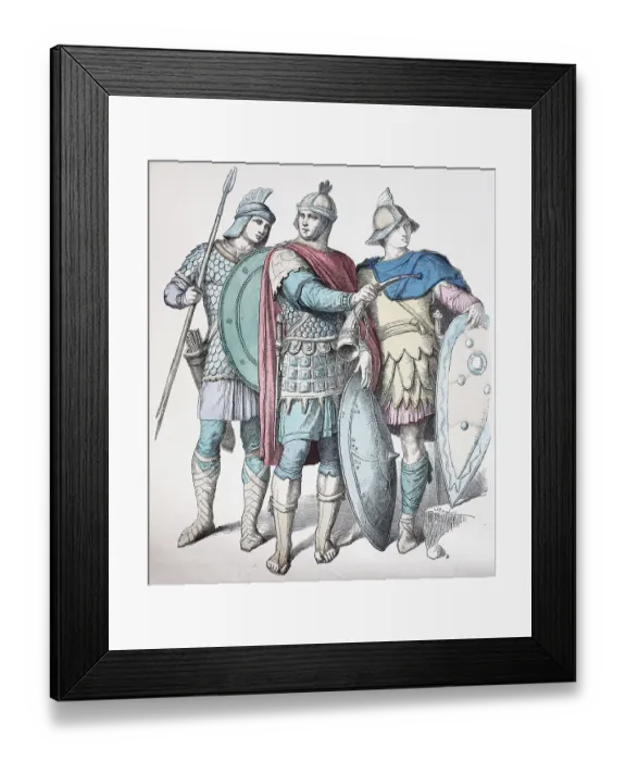 Framed Print : Folk traditional costume, clothing