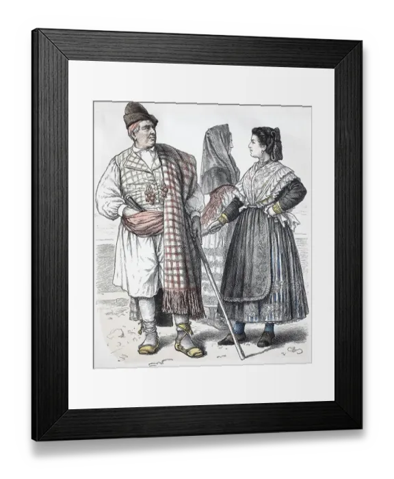 Framed Print : Folk traditional costume, Clothing Framed Print : Folk traditional costume, Clothing