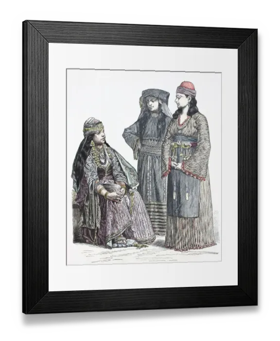 Framed Print : Folk traditional costume, Clothing