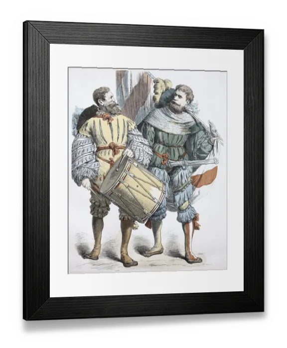 Framed Print : Folk traditional costume, clothing