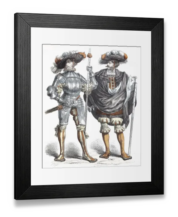 Framed Print : Folk traditional costume, Clothing