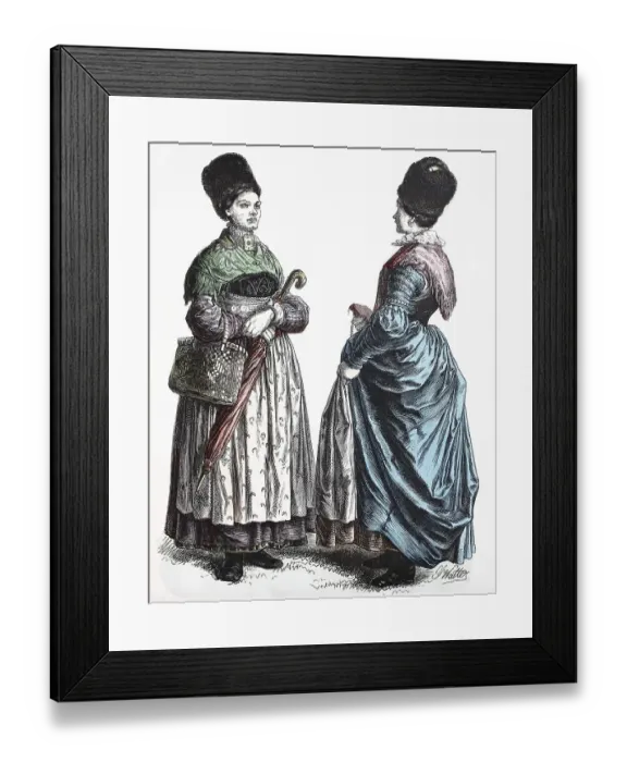 Framed Print : Folk traditional costume, clothing