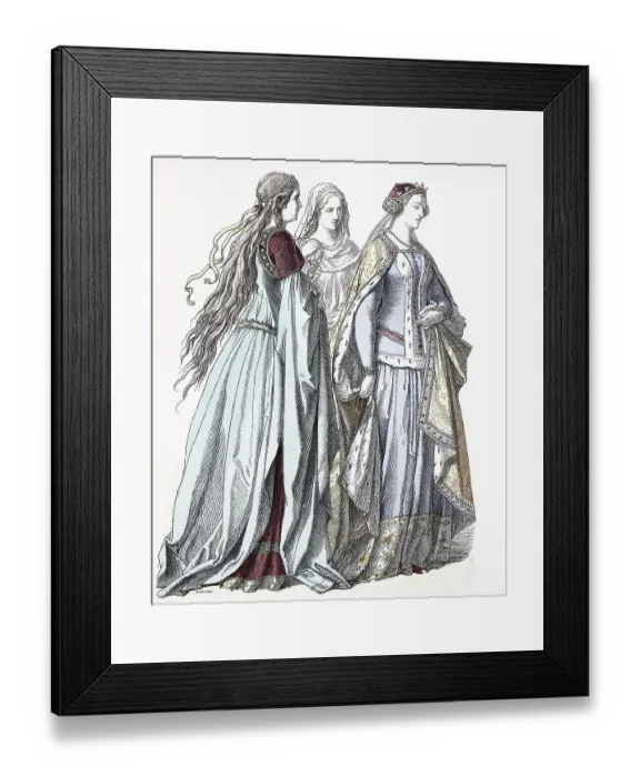 Framed Print : Folk traditional costume, Clothing