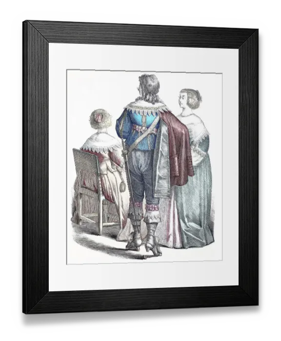 Framed Print : Folk traditional costume, Clothing