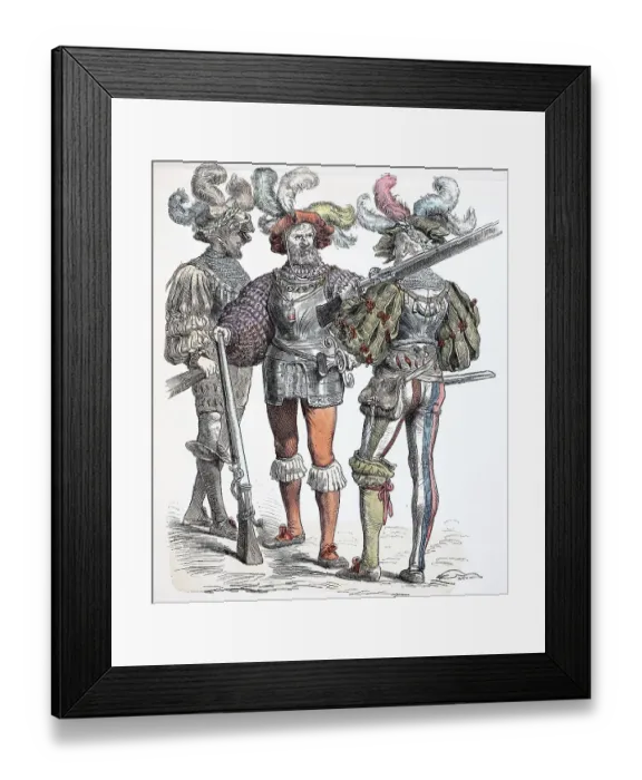 Framed Print : Folk traditional costume, clothing