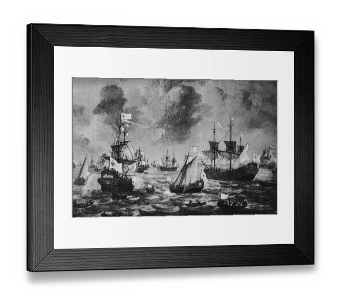 Framed Print : The Great Elector's Fleet on the Baltic Sea