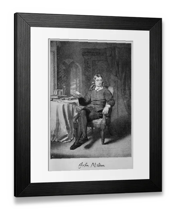 Framed Print : John Milton, 9 December 1608-8 November 1674