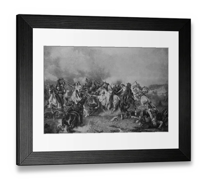 Framed Print : Gustav Adolfs death at the Battle of Luetzen