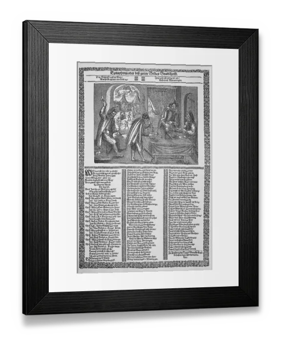 Framed Print : Mockery of coin adulteration at the time of the Thirty Years War Framed Print : Mockery of coin adulteration at the time of the Thirty Years War
