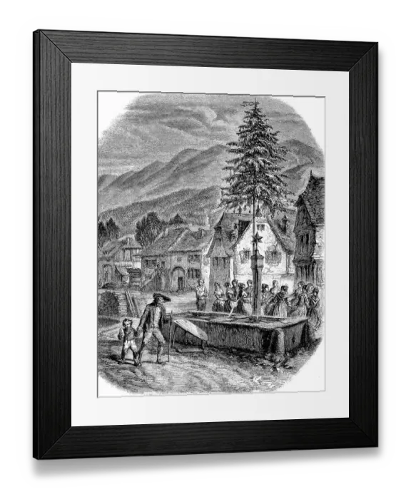Framed Print : New Year's Day in the Vosges Mountains