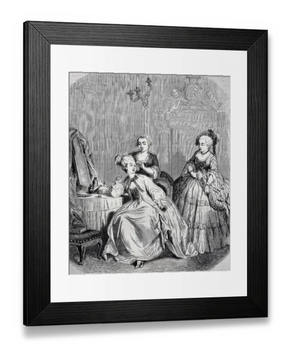 Framed Print : Elegant woman doing their hair Framed Print : Elegant woman doing their hair