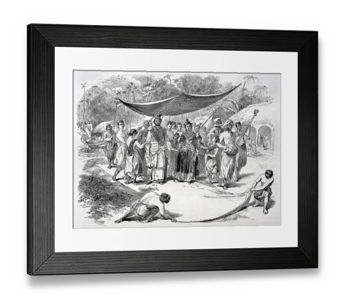 Framed Print : Procession of the Virgin Mary in Ceylon