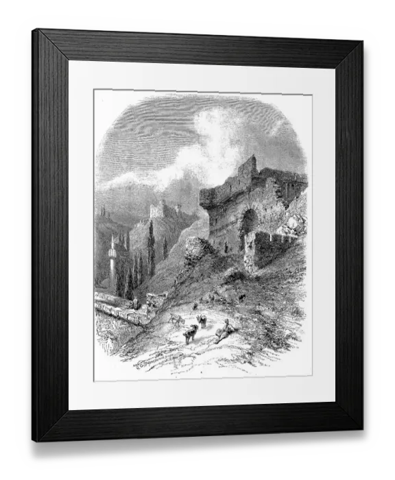 Framed Print : View of Trbizonde, taken from the gorge separating the old town from the new