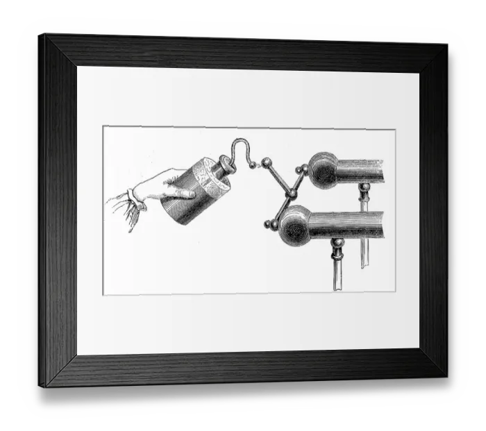 Framed Print : Leiden bottle, also Kleist bottle