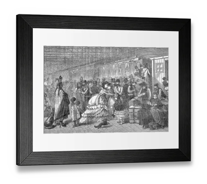 Framed Print : A station in New York on the railway line to San Francisco Framed Print : A station in New York on the railway line to San Francisco