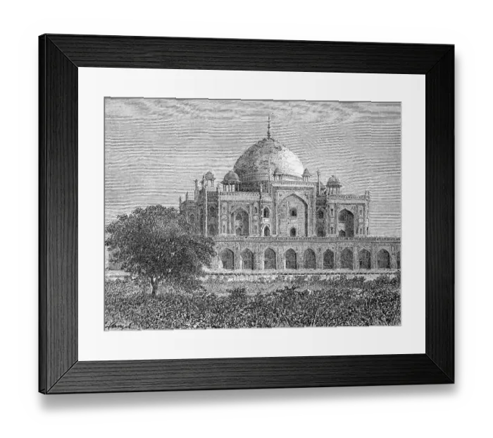 Framed Print : Humayun Mausoleum in Delhi, India