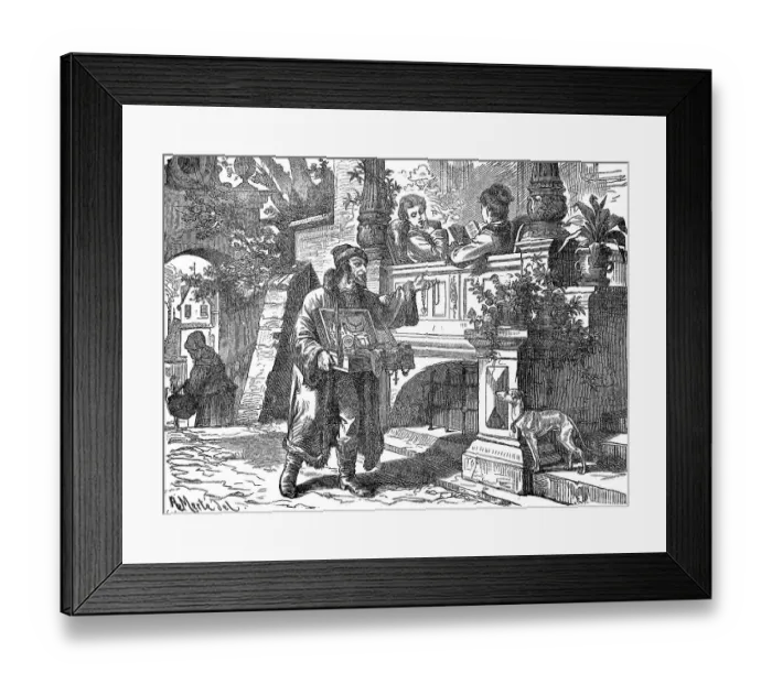 Framed Print : A merchant in Constantinople, Turkey