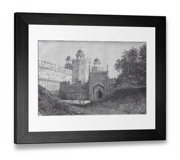 Framed Print : Main portal of the Shah's palace in 1880 Framed Print : Main portal of the Shah's palace in 1880