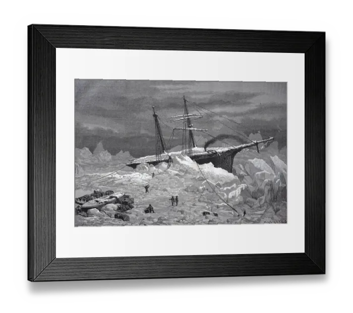 Framed Print : Second German North Polar Expedition