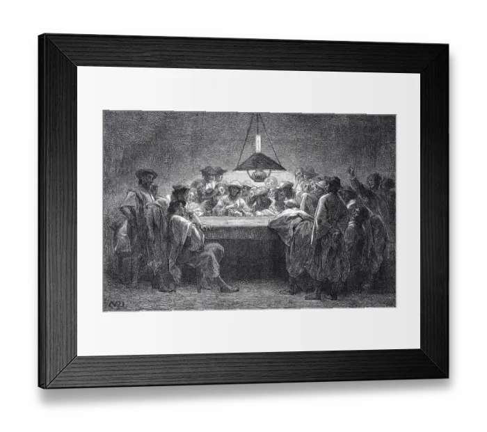 Framed Print : A gambling den in 1880 in Paraguay Framed Print : A gambling den in 1880 in Paraguay