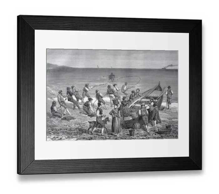 Framed Print : Fisherman with a boat on the beach of Menton Framed Print : Fisherman with a boat on the beach of Menton