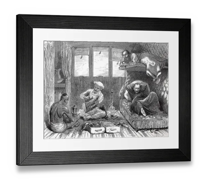 Framed Print : A railway carriage in Bengal, India