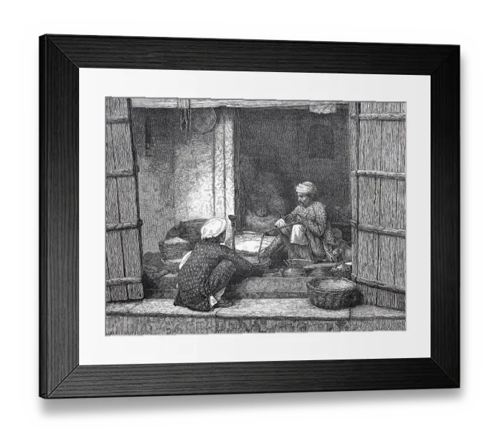 Framed Print : Grain and flour merchant in Patna Framed Print : Grain and flour merchant in Patna