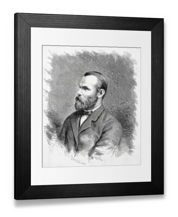 Framed Print : Carl Christian Koldewey, German polar explorer Framed Print : Carl Christian Koldewey, German polar explorer