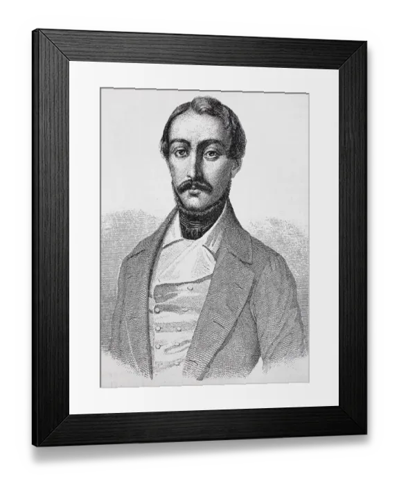 Framed Print : Giuseppe Mazzini, 22 June 1805