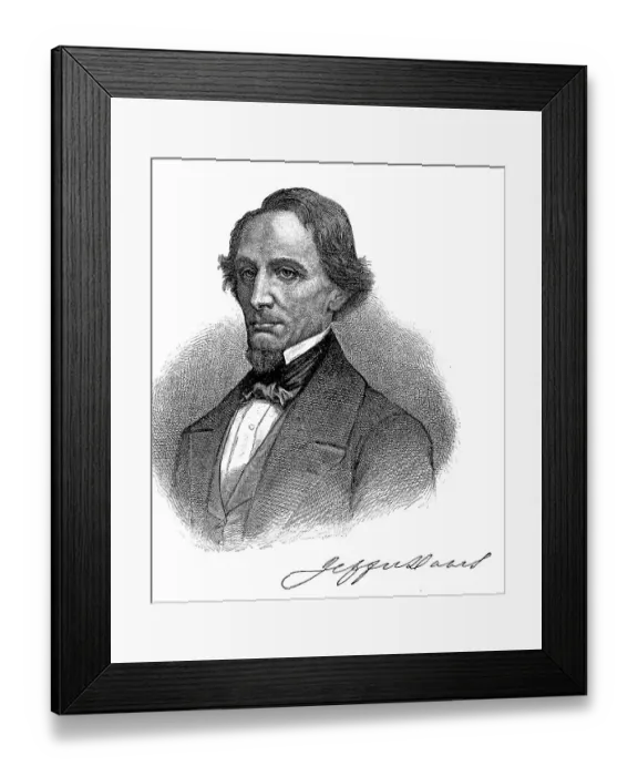 Framed Print : Jefferson Finis Davis, 3 June 1808 6 December 1889