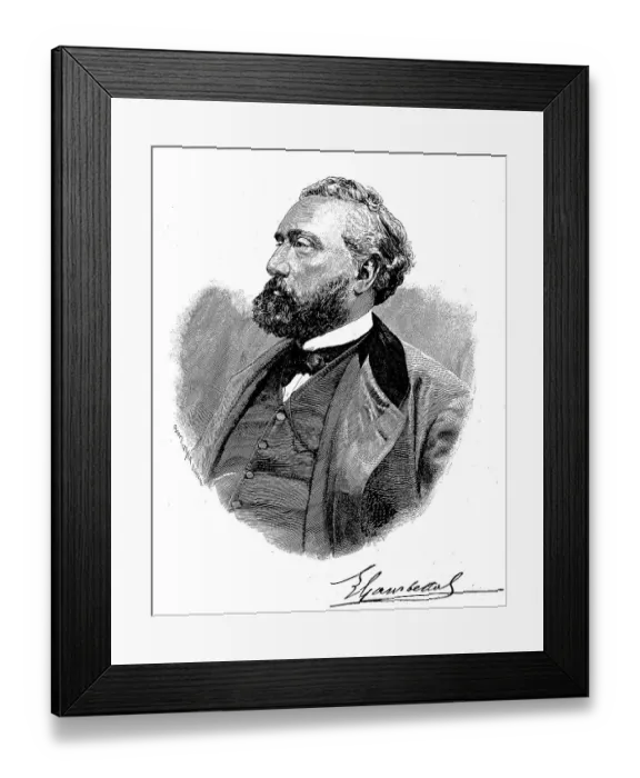 Framed Print : Leon Gambetta, 2 April 1838, 31 December 1882 Framed Print : Leon Gambetta, 2 April 1838, 31 December 1882