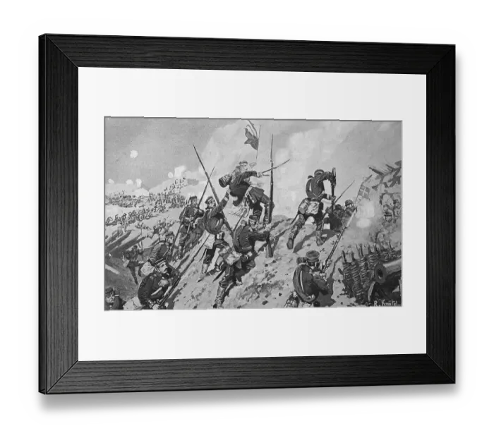 Framed Print : The Storming of the Dueppel Redoubts Framed Print : The Storming of the Dueppel Redoubts