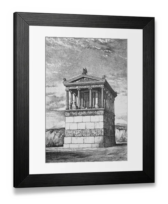 Framed Print : The reconstitution of the Nereid monument is a sculptural tomb from Xanthos in Lycia