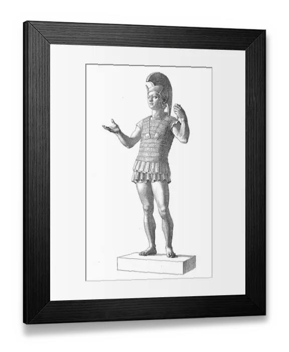Framed Print : Mars of Todi is a late 5th century BC or early 4th century Etruscan bronze statue depicting a warrior in armour about