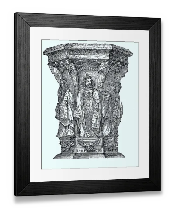 Framed Print : Moses Fountain, by Claux Sluter