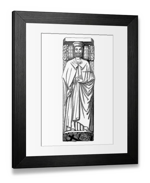 Framed Print : Landgrave Konrad of Thuringia in the habit of the Teutonic Knights