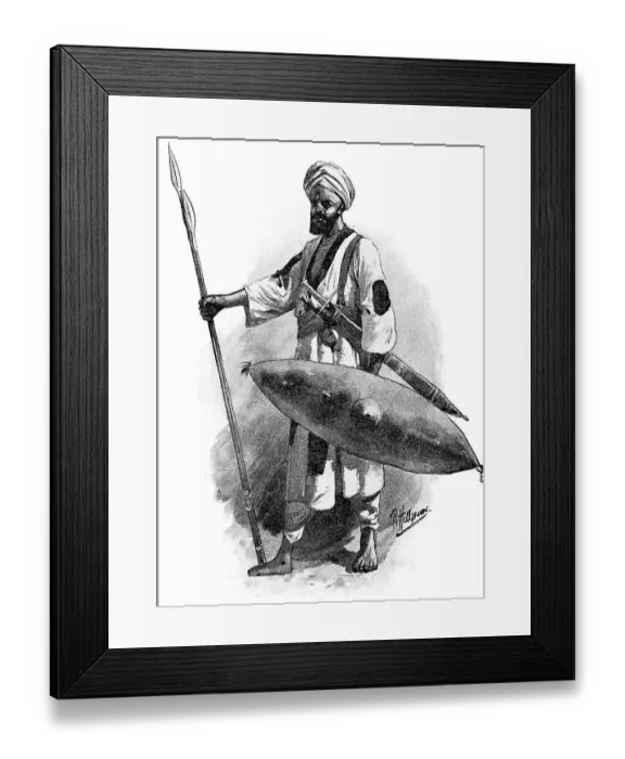 Framed Print : Warrior of the Mahdi from Khartoum Framed Print : Warrior of the Mahdi from Khartoum