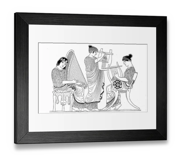 Framed Print : Musicians playing stringed instruments Framed Print : Musicians playing stringed instruments