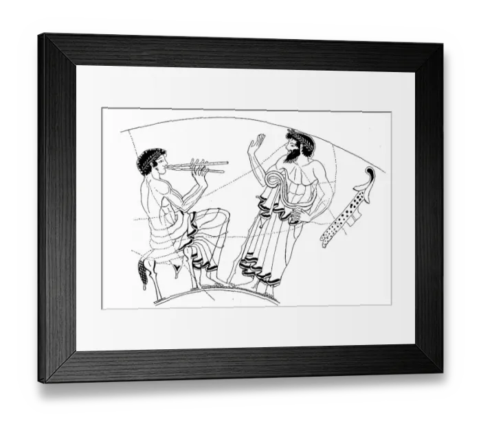 Framed Print : Flute lessons, pupil and teacher