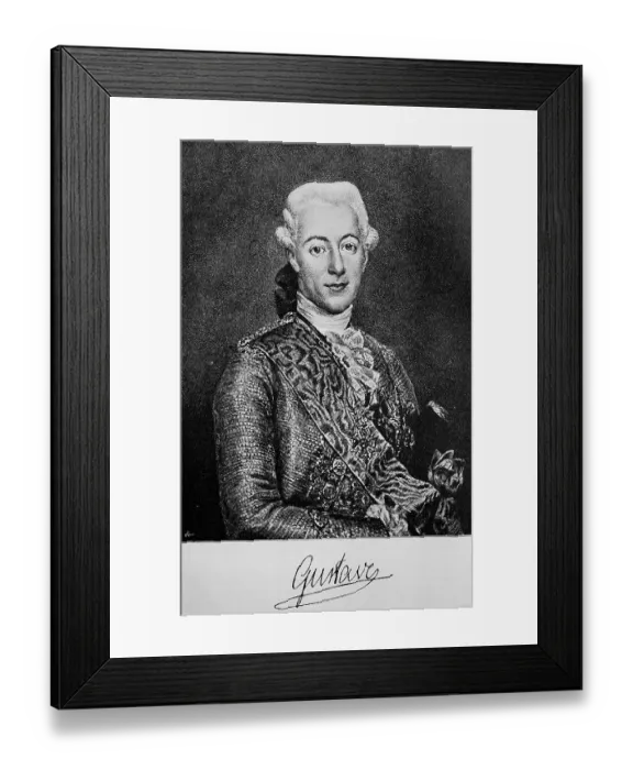 Framed Print : Gustav III 24 January 1746-29 March 1792 Framed Print : Gustav III 24 January 1746-29 March 1792