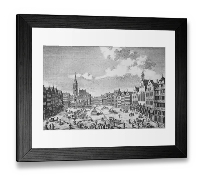 Framed Print : The Roemer, Roemerberg, in Frankfurt am Main