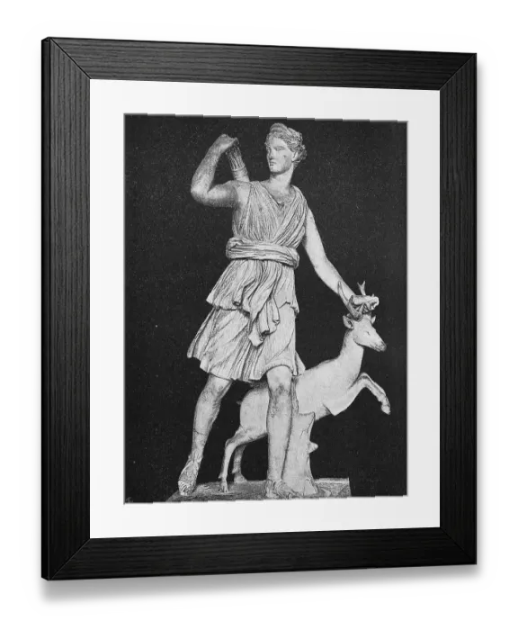 Framed Print : Artemis of Versailles, in Greek mythology Artemis is the goddess of the hunt