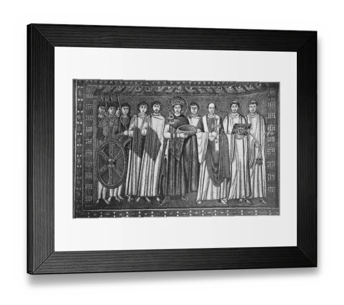 Framed Print : Emperor Justinian with his retinue