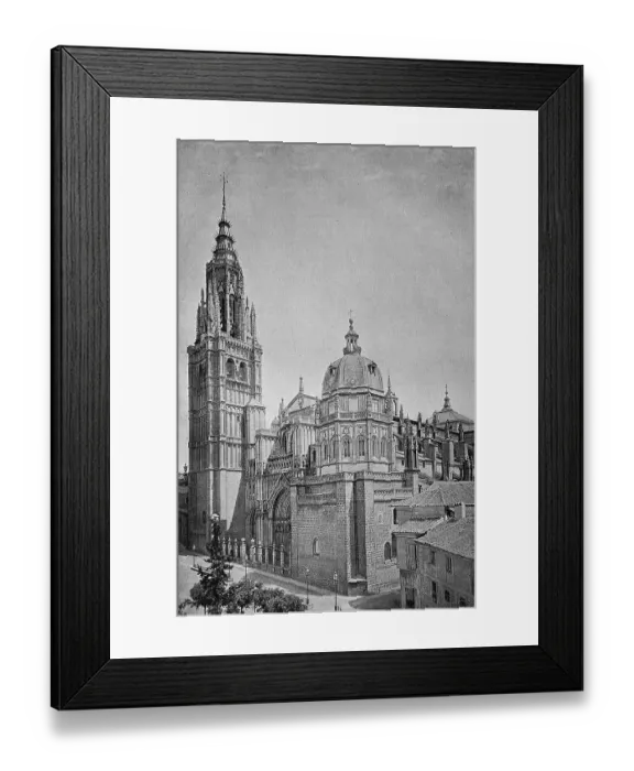 Framed Print : Toledo Cathedral, Spain, photo from 1880 Framed Print : Toledo Cathedral, Spain, photo from 1880
